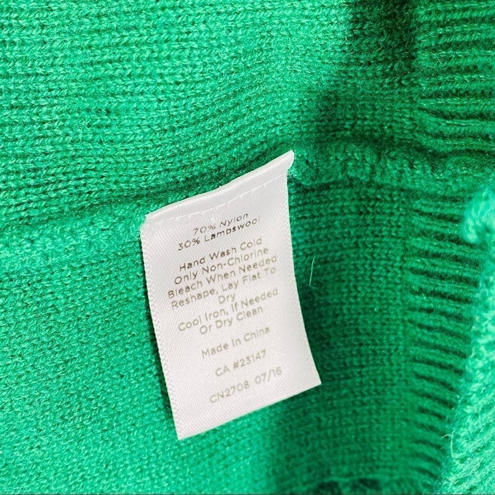 Talbots Green Wool Cable Knit Pullover Sweater - image 8
